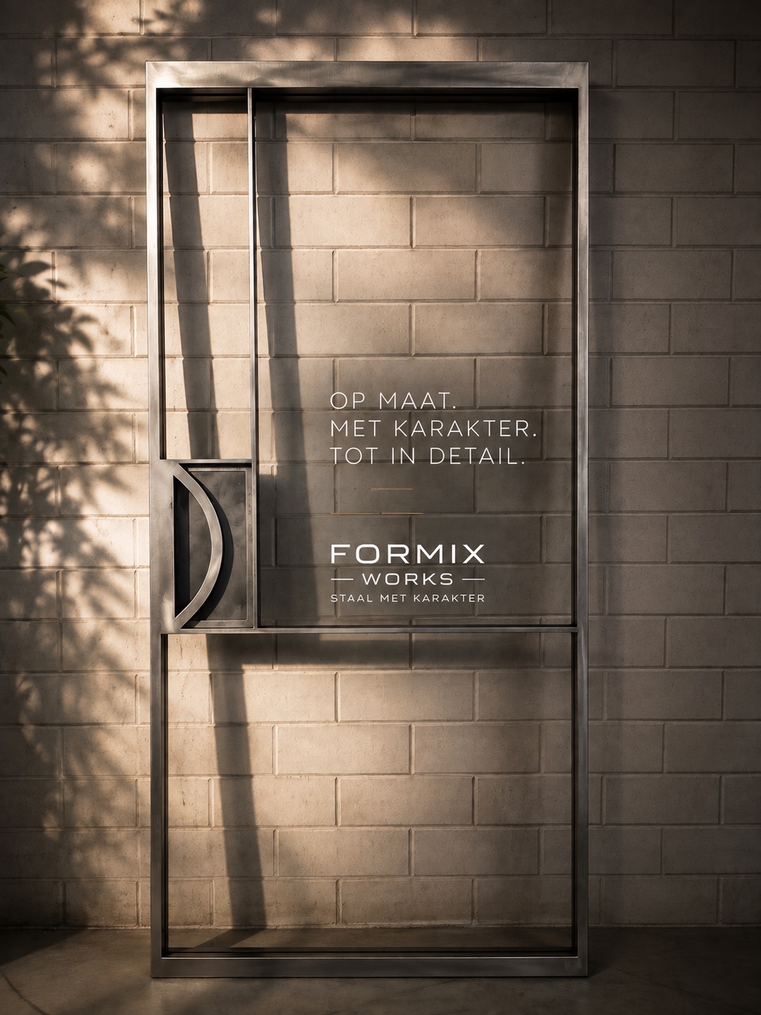 Groot maatwerk stalen element van FORMIX WORKS